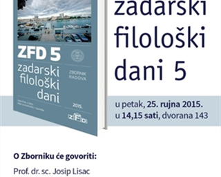 Promocija zbornika Zadarski filološki dani V